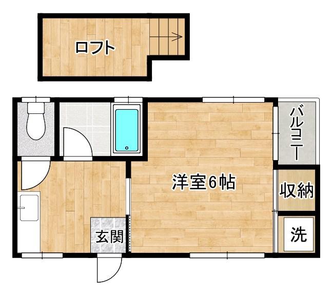 コーポナイス(1K/2階)の間取り写真