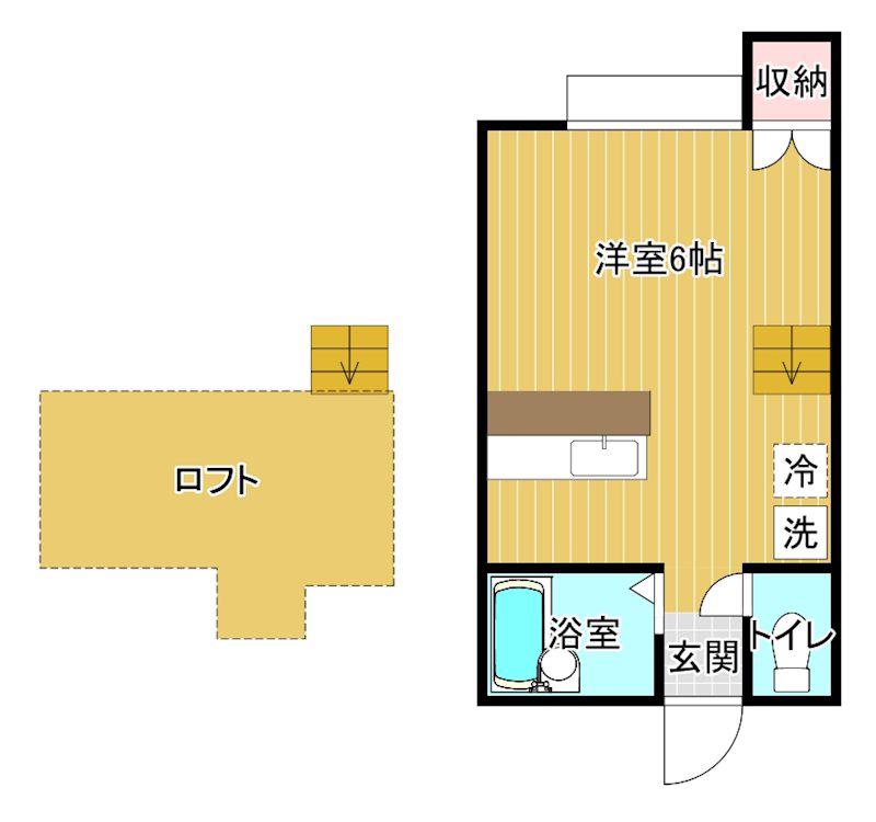 メゾンヌーベル(ワンルーム/2階)の間取り写真