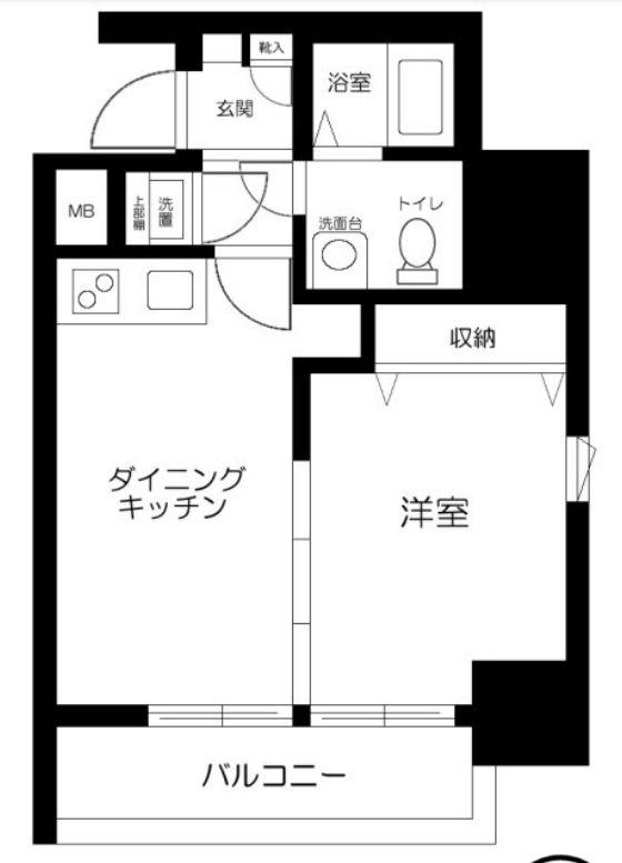 ライジングプレイス浅草 RISING PLACE 浅草(1DK/2階)の間取り写真