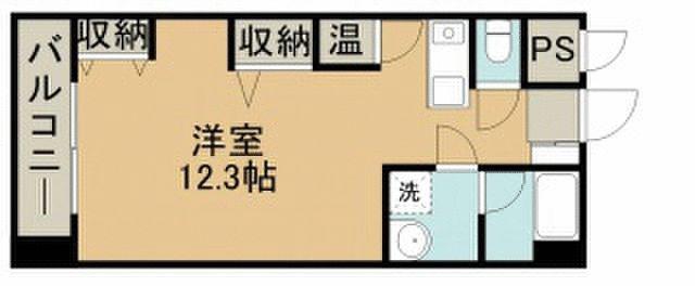 ヴァルール慶徳(ワンルーム/4階)の間取り写真