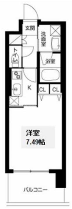 アーバネックス西長堀(1K/3階)の間取り写真