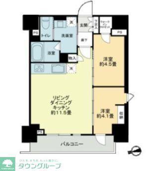 ザ・ライオンズフォーシア鶴見(2LDK/10階)の間取り写真