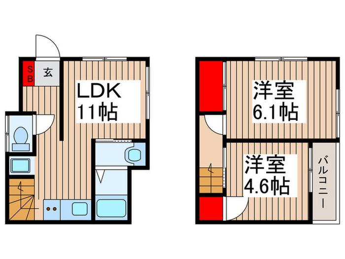 MYハウス(2LDK/1階)の間取り写真