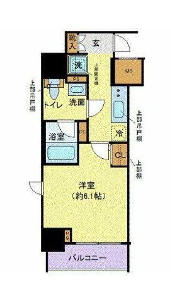 クレヴィスタ大森(1K/2階)の間取り写真