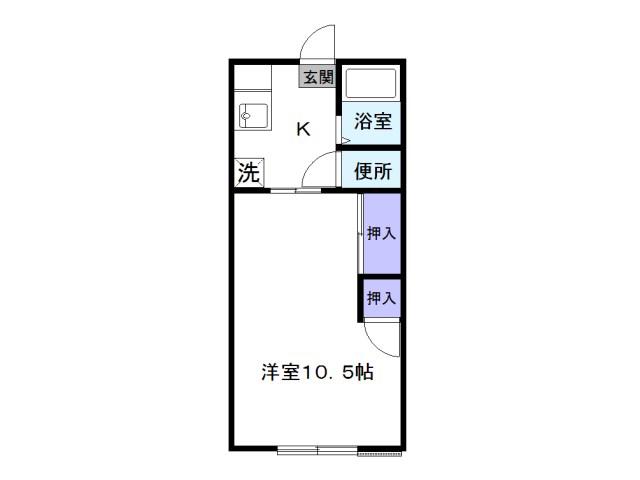 FTハイツ(1K/1階)の間取り写真