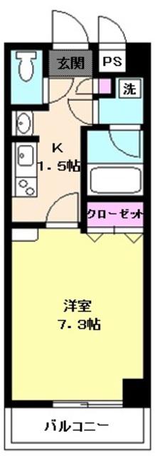 WINBELLIII(1K/3階)の間取り写真
