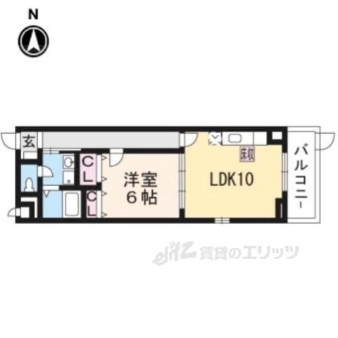 エスポワールⅡ(1LDK/1階)の間取り写真