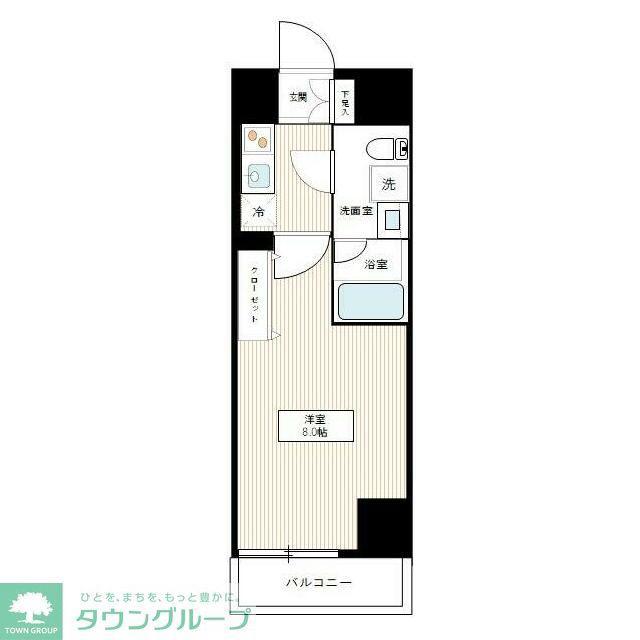 MA-RO SENJU CREST TAPP(1K/6階)の間取り写真