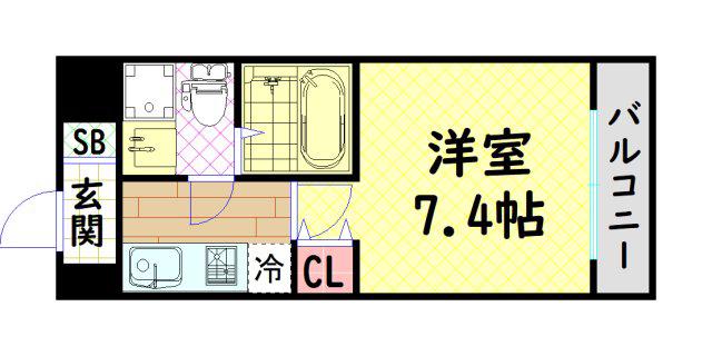 FDS COURT FELICE(1K/3階)の間取り写真