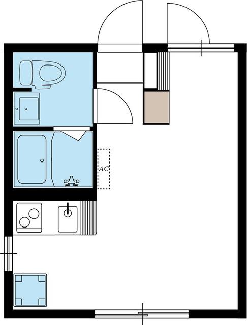 CLUB FLAT SHIMOUMA(ワンルーム/1階)の間取り写真