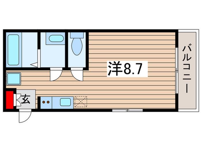 INSURANCE BLDG.XVIII(ワンルーム/6階)の間取り写真