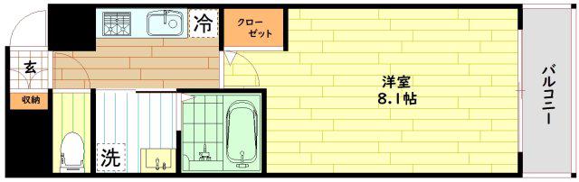 エステムコート大阪関目(1K/7階)の間取り写真