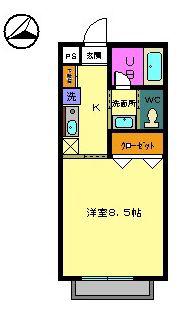 PRIMROSE(1K/2階)の間取り写真