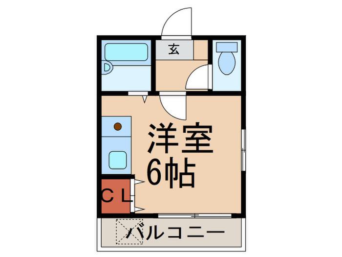 KMマンション(ワンルーム/3階)の間取り写真