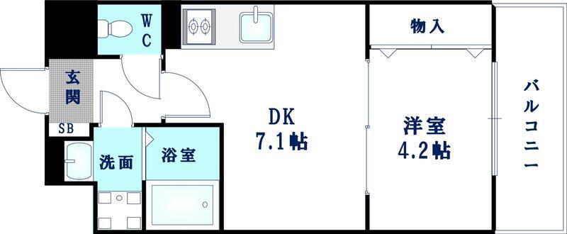 プレミアフェニックス(1LDK/5階)の間取り写真