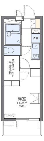レオパレスLEBEN京橋(1K/3階)の間取り写真