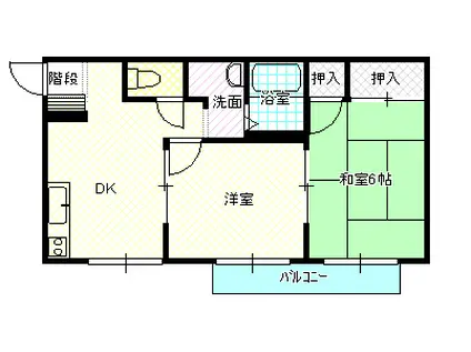 コーポコンフォート(2DK/1階)の間取り写真