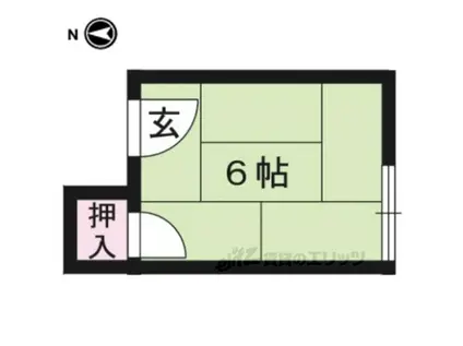片山アパート(ワンルーム/2階)の間取り写真