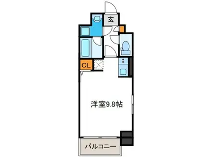 エグゼ大阪ドームII(1K/3階)の間取り写真