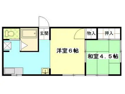 シャトレアモローソ(2K/1階)の間取り写真