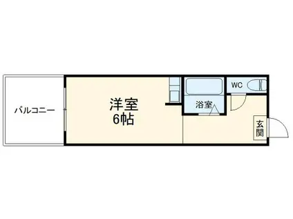 鵠沼ハイツ(ワンルーム/2階)の間取り写真