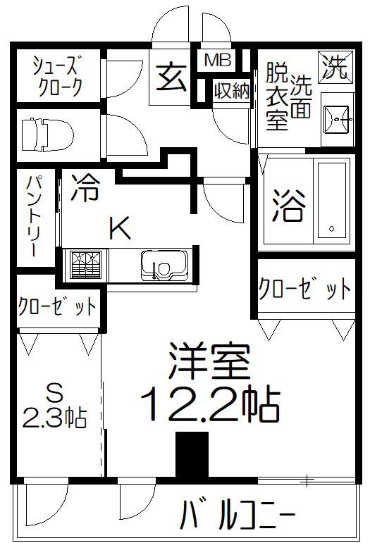 ヴィラ鴻巣(ワンルーム/2階)の間取り写真