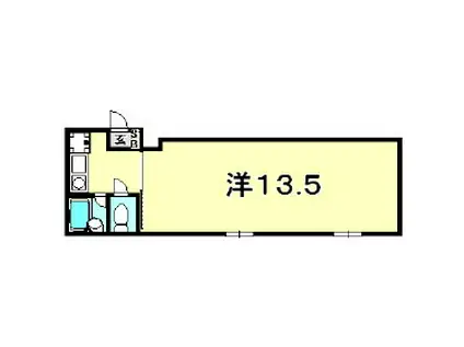 松屋北野坂ビル(1K/3階)の間取り写真