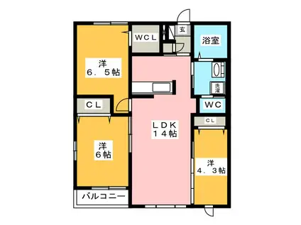 伊豆箱根鉄道駿豆線 大場駅 徒歩25分 2階建 築9年(3LDK/2階)の間取り写真