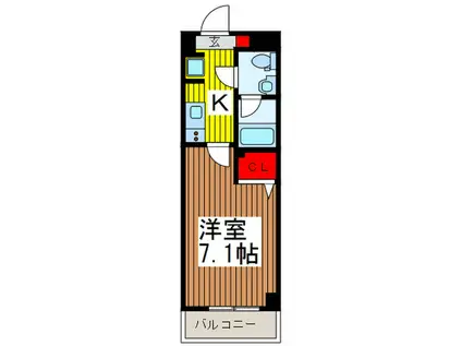 REXZY西川口AZIII(1K/2階)の間取り写真