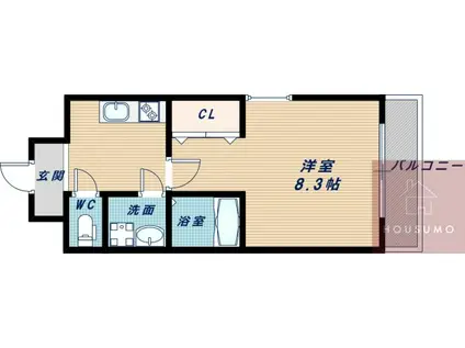 ロイヤルレジデンス新大阪(ワンルーム/8階)の間取り写真