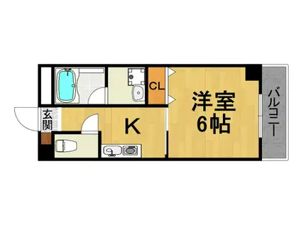 エルシ誠宏3番館(1K/3階)の間取り写真