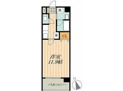 新栄アーバンハイツ(1K/4階)の間取り写真