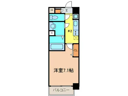 都営浅草線 東日本橋駅 徒歩4分 10階建 築15年(1K/3階)の間取り写真