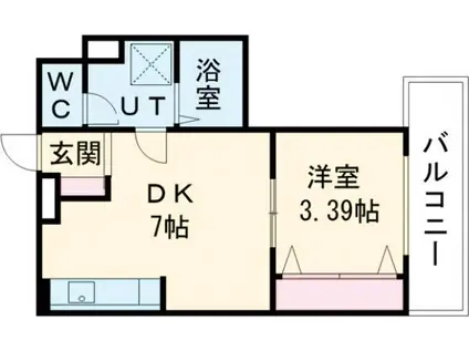 FSTYLE八尾・太田5丁目(1DK/2階)の間取り写真