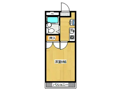 ベルトピア深谷1(1K/1階)の間取り写真