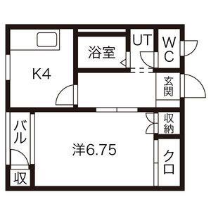パストラルプレイス(1K/2階)の間取り写真