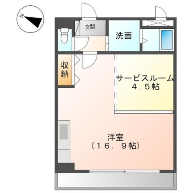 コンフォース21(ワンルーム/2階)の間取り写真