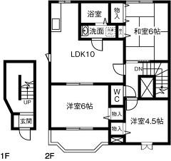 フレッサB(3LDK/2階)の間取り写真
