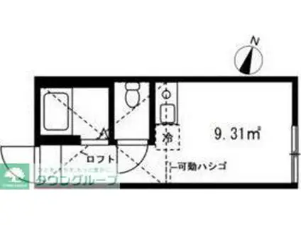 モーゼルの杜(ワンルーム/2階)の間取り写真