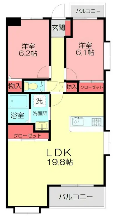 シェトワ湘南I 2階階 間取り