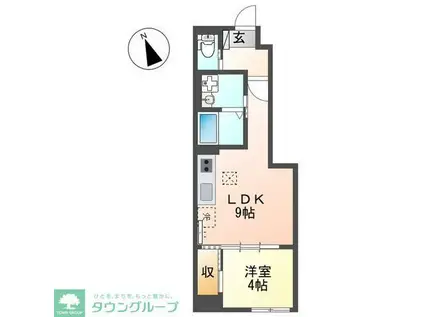 グランプラム本町(1LDK/1階)の間取り写真