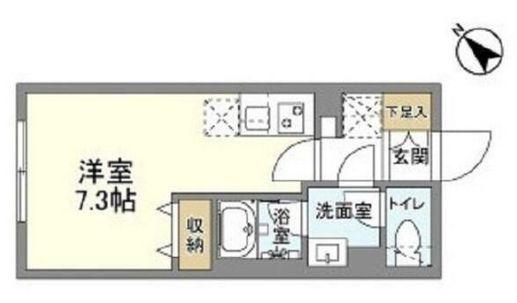 ウェルスクエア武蔵小山II(ワンルーム/4階)の間取り写真