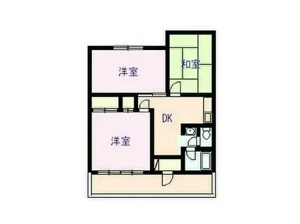 久野886(3DK/2階)の間取り写真
