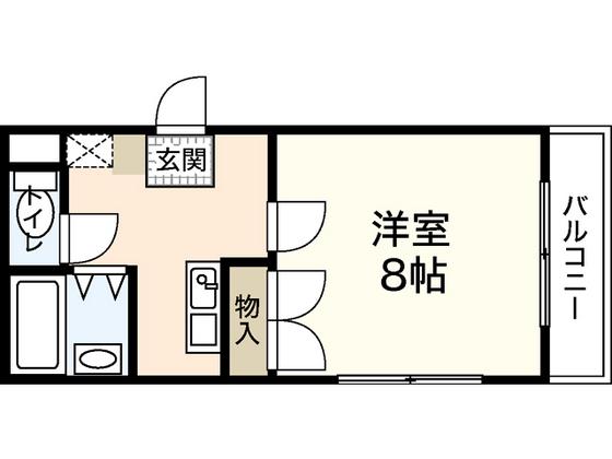 ラクープABE(1K/3階)の間取り写真