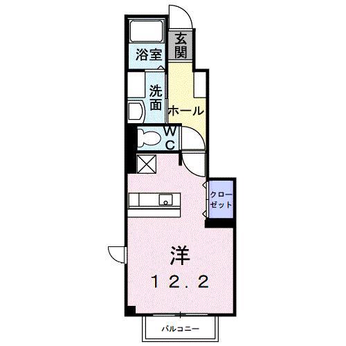 アベニューみなみ(ワンルーム/1階)の間取り写真