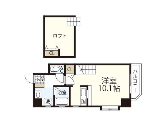 ARVADA BLD(1K/3階)の間取り写真