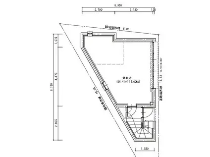 スワンクロスビル(ワンルーム/1階)の間取り写真