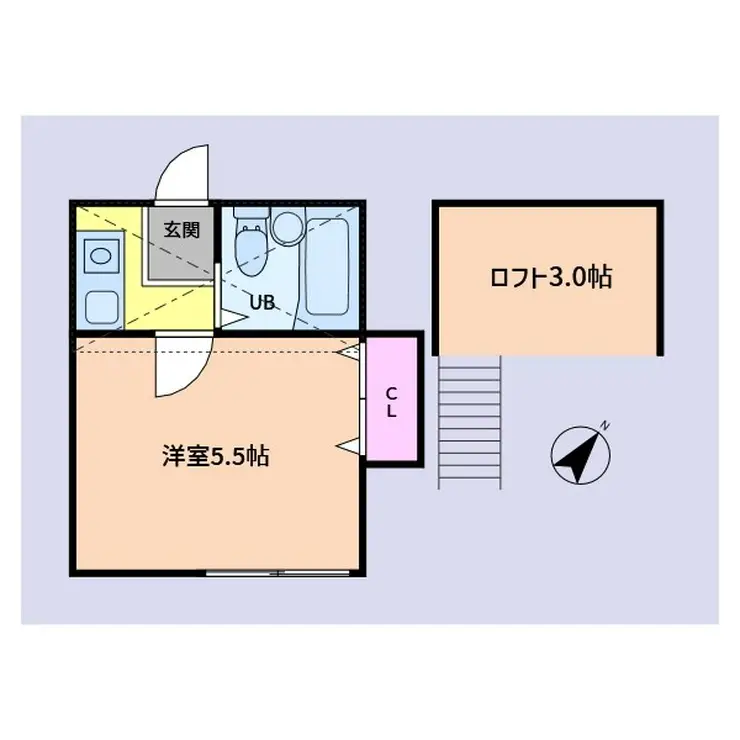 レオパレス金沢文庫第3 2階階 間取り