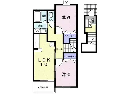 サン・ホーム誠和I(2LDK/2階)の間取り写真