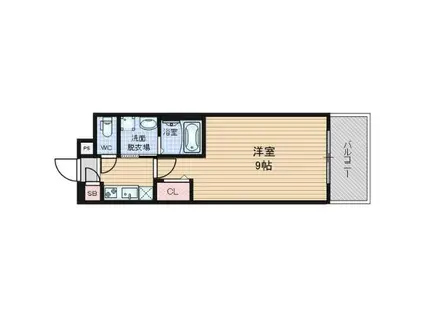 パルティール浅間町(1K/5階)の間取り写真